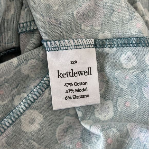 Kettlewell Floral Wrap Top Size S Teal Purple (suitable for summers) Jersey - Picture 7 of 8